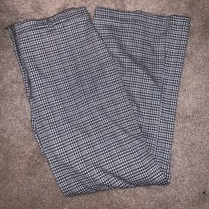 Plaid Wide Leg Pants